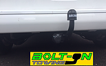 mobile towbar fitting of a fixed swan neck tow bar